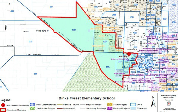 Wellington School Locator by Boundary Map